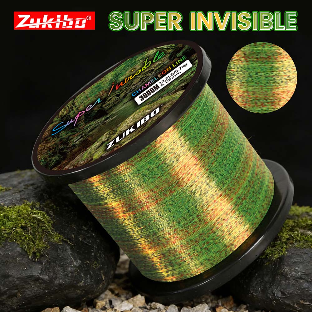 Fluorocarbon Line - Zukibo 3d moteado linha amarelo cinco