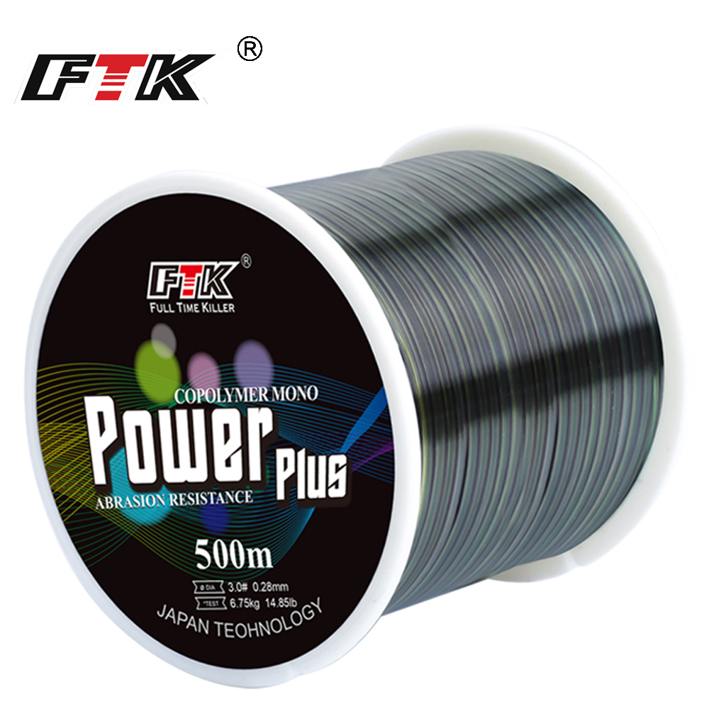 Fluorocarbon Line - Ftk linha de pesca invisível, 500m,