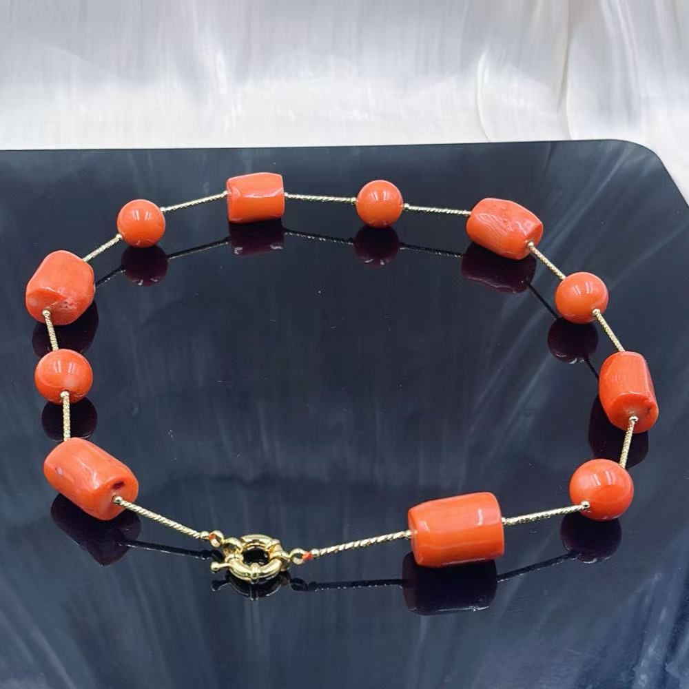 Colar Curto de Contas de Coral - Freshwater Line avaliação e preço